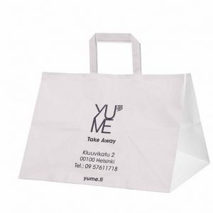 Mẫu túi có quai xách làm từ giấy Kraft trắng tiện cho việc sử dụng