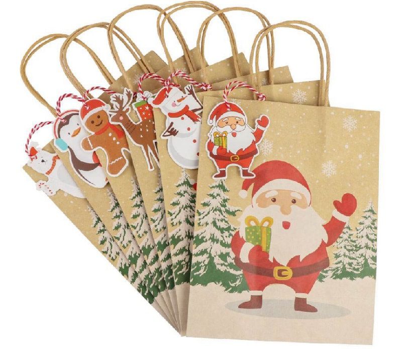 Túi giấy họa tiết noel ấn tượng