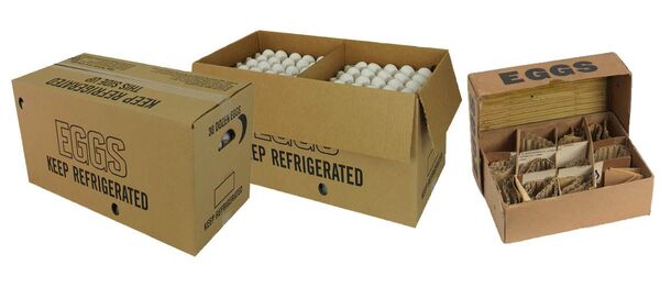 Thùng, hộp carton đựng trứng gà có nhiều mẫu mã, chủng loại khác nhau