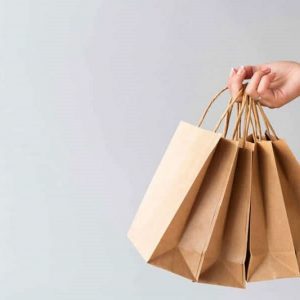 Túi giấy Kraft nâu có sẵn sử dụng trong lĩnh vực thực phẩm