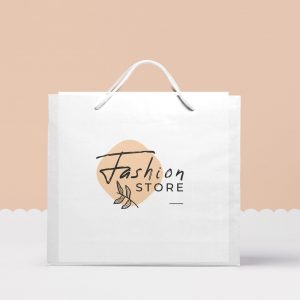 Họa tiết nổi bật trên nền túi giấy màu trắng