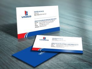 Phông chữ trên danh thiếp thể hiện nét thẳng, mạnh mẽ đặc trưng cho ngành xây dựng