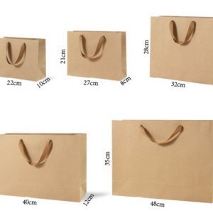Các kích thước túi giấy đựng đồ phổ biến hiện nay