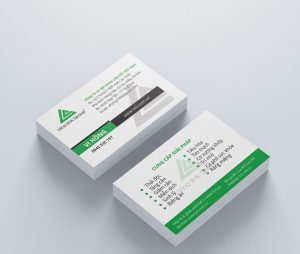 Danh thiếp sử dụng nền trắng kết hợp nội dung màu xanh và đen tinh tế