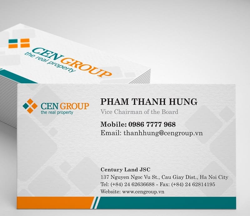 Mẫu danh thiếp đơn giản, thanh lịch phù hợp nhiều ngành nghề