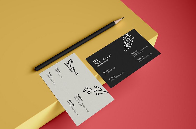 Card visit một mặt màu trắng một mặt màu đen ấn tượng