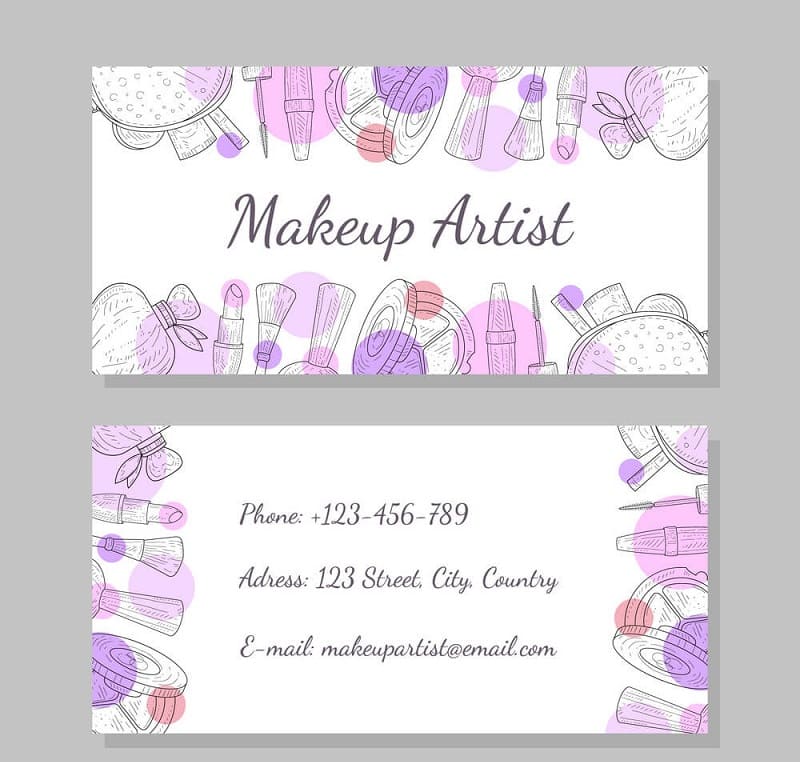 Danh thiếp đẹp dành cho nghề makeup