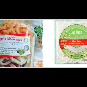 Mẫu tem dán mứt dừa độc đáo