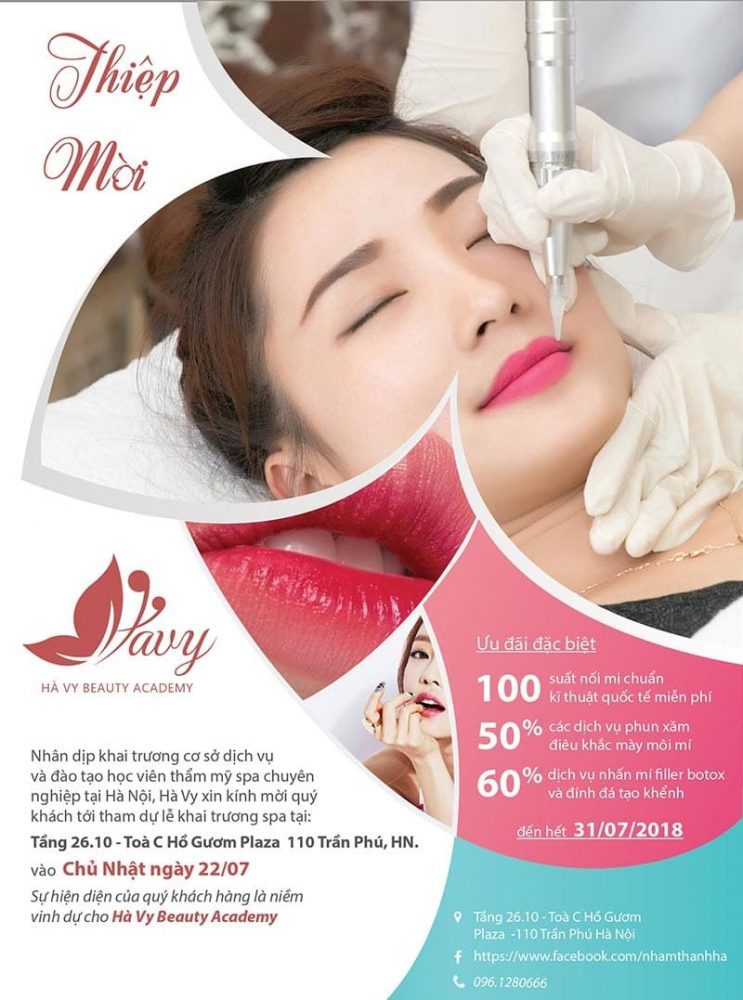 Mẫu tờ rơi phun xăm ưu đãi nhân dịp khai trương