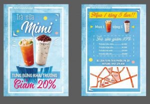 Tờ rơi quảng cáo trà sữa có sức mạnh truyền thông hiệu quả