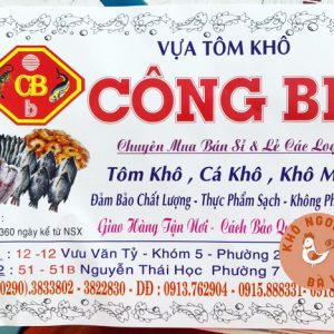 Mẫu nhãn tôm khô cơ bản