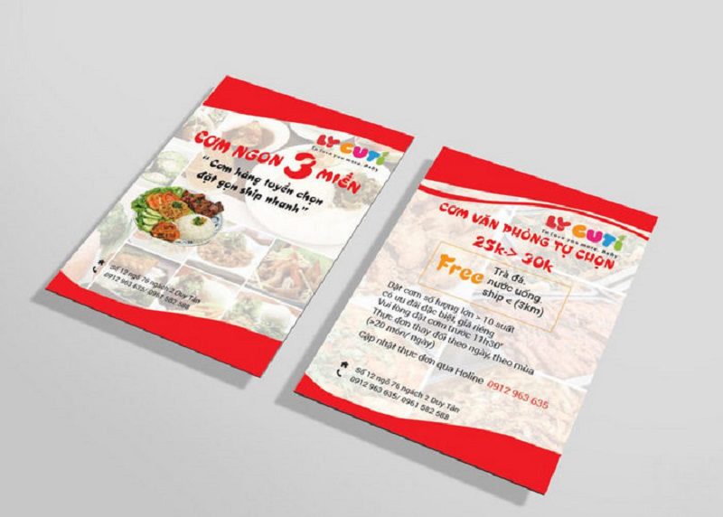Mẫu thiết kế tờ rơi khổ giấy A5