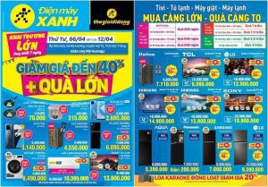 Tờ rơi quảng cáo siêu thị điện máy xanh