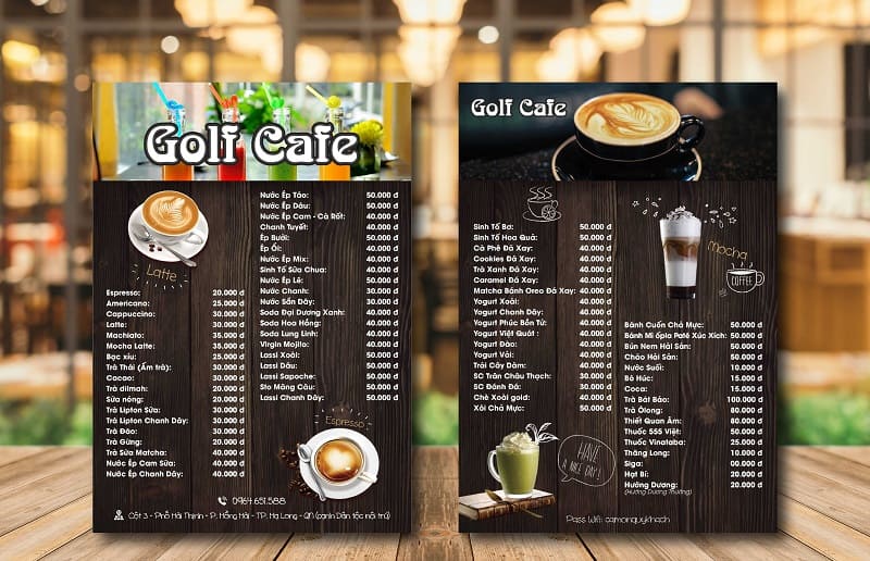 Mẫu menu cafe đẹp cần đảm bảo tiêu chí thu hút và ấn tượng với khách hàng