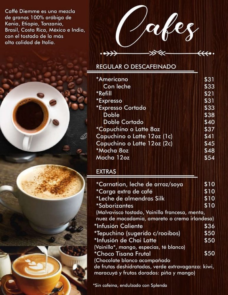 Mẫu menu cafe thiết kế dọc đơn giản kết hợp hình ảnh đẹp mắt