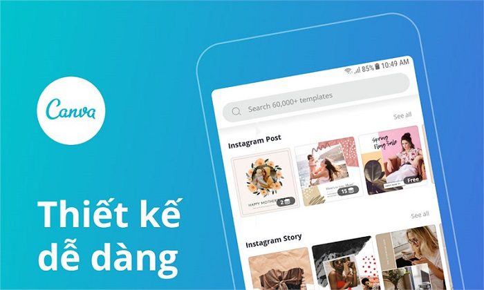 Sử dụng Canvas thiết kế mẫu vé xe khách đánh giá rất tiện lợi
