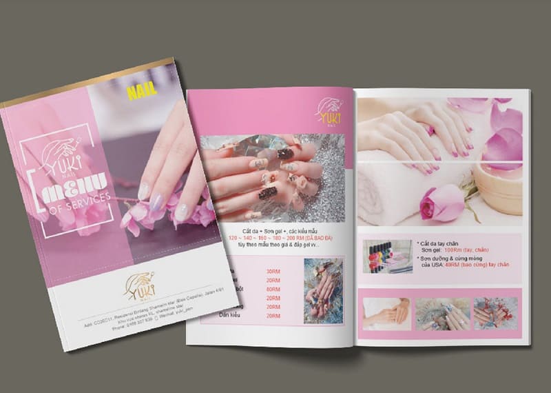 Mẫu catalogue dịch vụ Nail thu hút