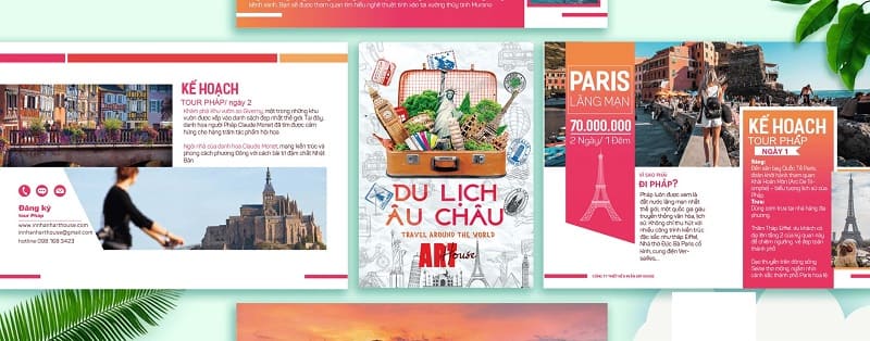 Mẫu catalogue file corel du lịch Châu Âu, cuốn hút