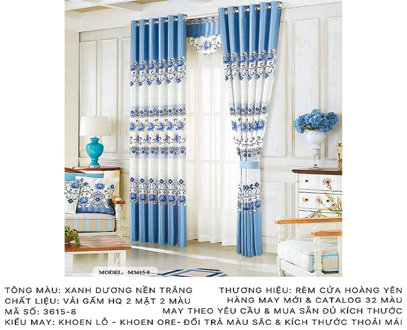 Mẫu catalogue giới thiệu rèm cauwr hoạt tiết sinh động, tưới mới