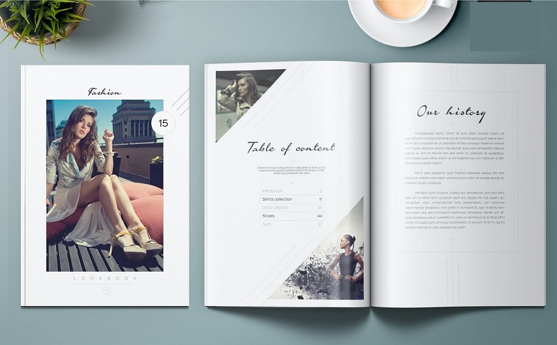 Mẫu thiết kế catalogue thời trang đẹp mắt, sang trọng. Với hình ảnh chất lượng cao, sắc nét, thể hiện được vẻ đẹp và sự tinh tế của sản phẩm. Giúp thể hiện được phong cách riêng của thương hiệu.
