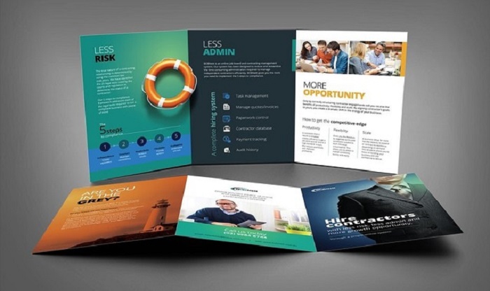 Mẫu catalogue tờ gấp 3 thiết kế sáng tạo kết hợp hình ảnh 3D nổi bật và ấn tượng.