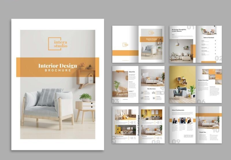Mẫu thiết kế catalogue nội thất bố cục đơn giản, khoa học, đẹp mắt. Hình ảnh đẹp, chất lượng chụp trong các không gian thực tế. Giúp thể hiện được sự sang trọng và tiện nghi với không gian sống.